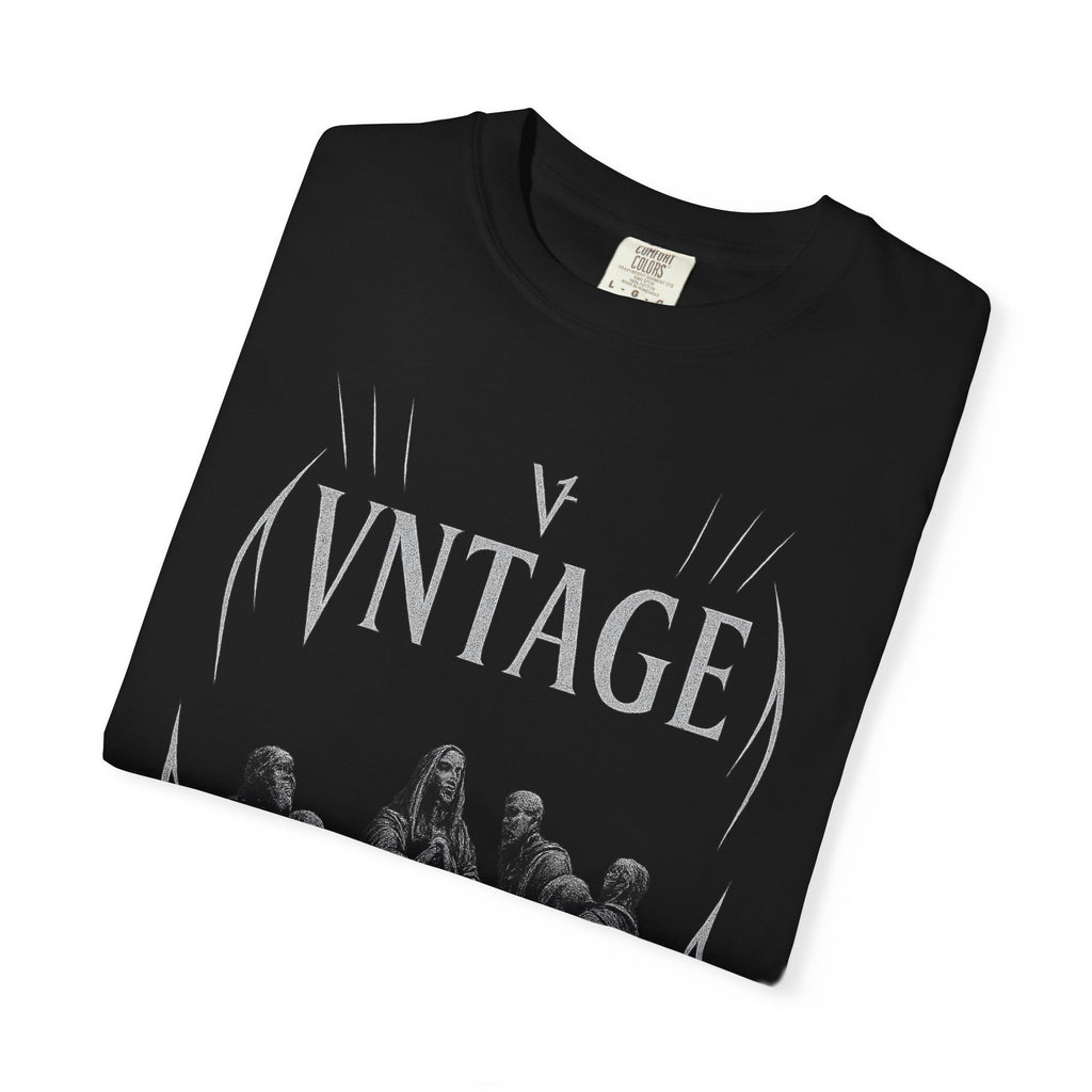 Vintage Gothic T-Shirt — 'VNTAGE' Ghostly Choir Graphic
